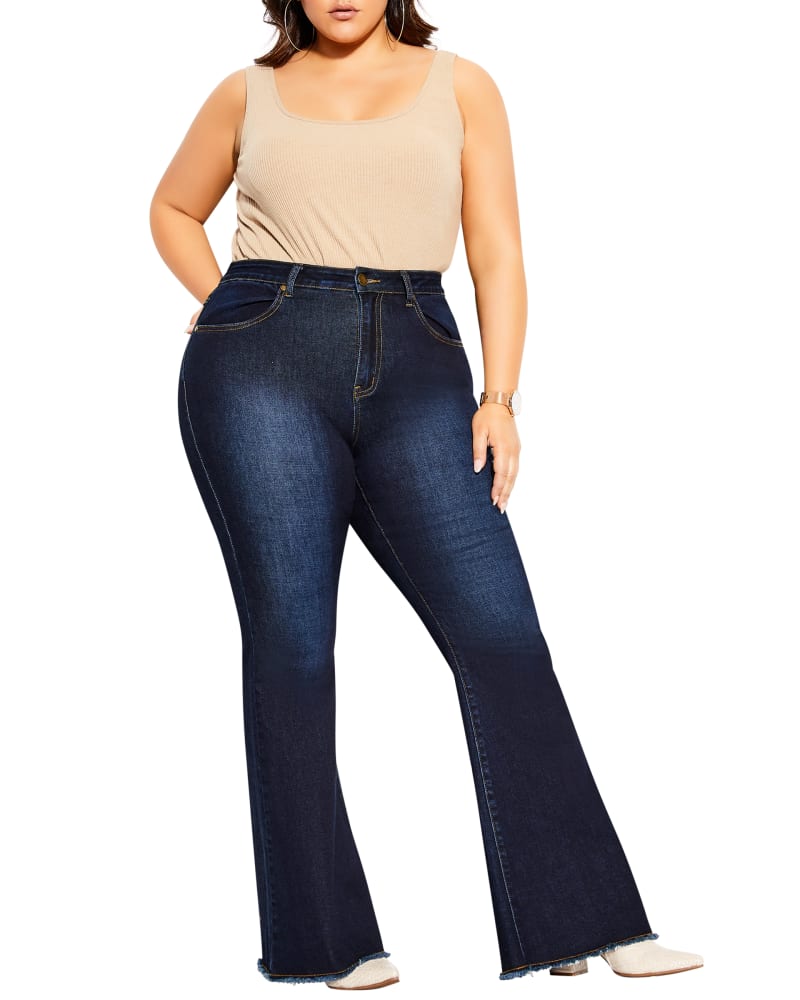 Juliette Classic Flare Jean Dark Wash 0782